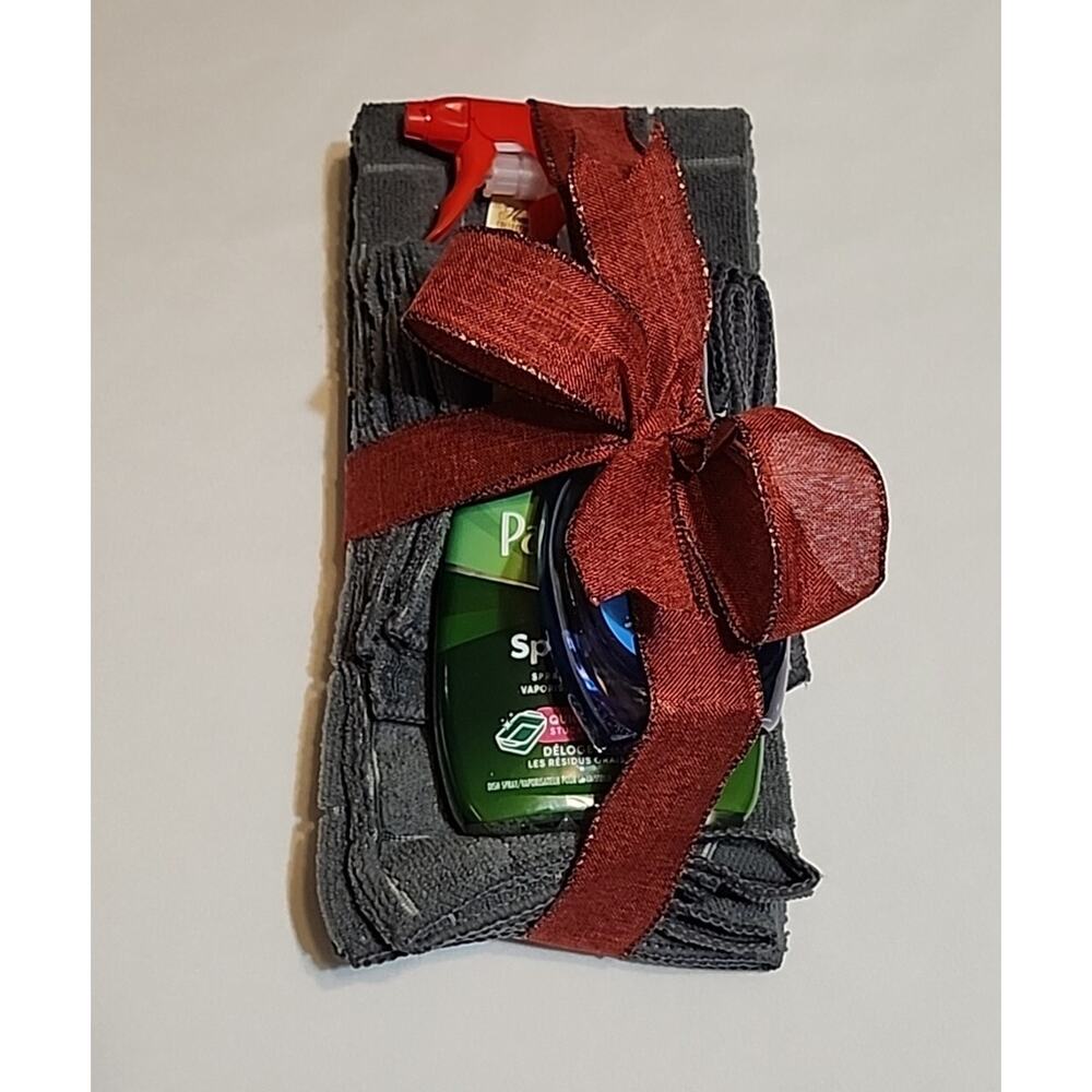 Palmolive Gift Set Dish Towels Hand Towel Palmolive Spray Away & Palmolive Gray